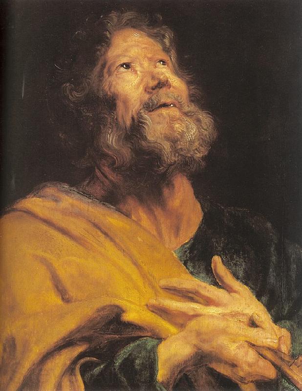Dyck, Anthony van The Penitent Apostle Peter Norge oil painting art